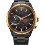 Titan Stellar Multifunction Brown Dial Black Stainless Steel Strap Watch For Men