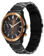 Titan Stellar Multifunction Brown Dial Black Stainless Steel Strap Watch For Men - Image 2