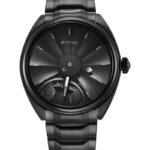 Titan Stellar Automatic Black Dial Stainless Steel Strap Watch for Men