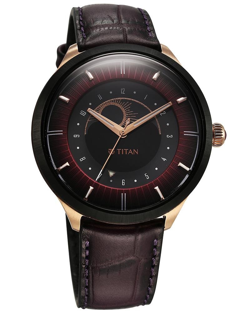10028kl01_1 Titan Caleum Sun Moon Phase in Scarlet Red - Stellar Edition - Image 1