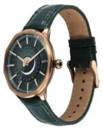 Titan Stellar Analog with Sun Moon Phase and Green Dial Green Leather Strap Watch for Men - Image 2