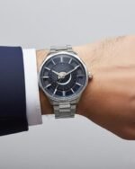 Titan Stellar Analog with Sun Moon Phase and Blue Dial Silver Stainless Steel Strap Watch for Men - Image 4