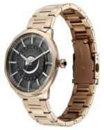 Titan Stellar Analog with Sun Moon Phase and Black Dial Carnation Gold Stainless Steel Strap Watch for Men - Image 2