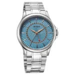 Titan Karishma Quartz Analog with Date Blue Dial Stainless Steel Strap Watch For Men
