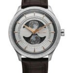 Titan Stellar Analog with Dual Moon Phase and Silver Dial Brown Leather Strap Watch for Men