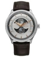 Titan Stellar Analog with Dual Moon Phase and Silver Dial Brown Leather Strap Watch for Men
