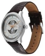 Titan Stellar Analog with Dual Moon Phase and Silver Dial Brown Leather Strap Watch for Men - Image 2