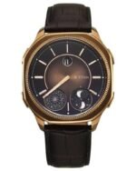 Titan Stellar Zodiac Analog with Dual Moonphase and Jumping Hour and Brown Dial Brown Leather Strap Watch for Men