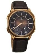 Titan Stellar Zodiac Analog with Dual Moonphase and Jumping Hour and Brown Dial Brown Leather Strap Watch for Men - Image 3