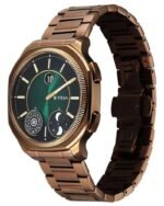 Titan Stellar Jumping Hour Micromotors Zodiac Analog with Dual Moonphase and Green Dial IP Bronze Stainless Steel Watch for Men - Image 2