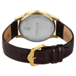 Titan Karishma Festive Analog with Mahogany Brown Dial Brown Leather Strap Watch for Men - Image 4