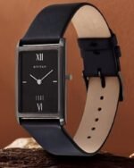 Titan Edge Quartz Analog Black Dial Leather Strap Watch for Men - Image 4