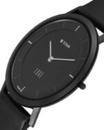 Titan Edge Black Dial Quartz Leather Strap Watch for Men - Image 2