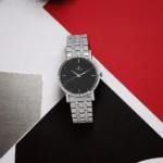 Titan Men's Elegance Watch: Black Dial with Sleek Link Strap - 38 mm Case Size - Medium Dial - Image 4