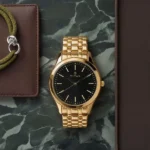 Titan Quartz Analog Black Dial Stainless Steel Strap Watch for Men - Image 4