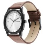 Fastrack Stunners Quartz Analog Silver Dial Leather Strap Watch for Guys - Image 2