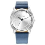 Fastrack Stunners Quartz Analog Silver Dial Leather Strap Watch for Guys