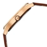 Fastrack Groove Quartz Analog Blue Dial Brown Leather Strap Watch For Guys - Image 3