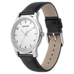 Sonata Quartz Analog Silver Dial Leather Strap Watch for Men - Image 2