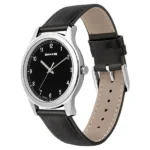 Sonata Quartz Analog Black Dial Leather Strap Watch for Men - Image 2