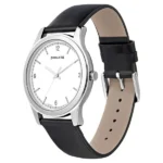 Sonata Quartz Analog White Dial Leather Strap Watch for Men - Image 2