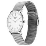 Sonata Sleek Quartz Analog White Dial Silver Stainless Steel Strap Watch For Men - Image 2