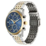 Sonata Magna Quartz Multifunction Blue Dial Two Toned Stainless Steel Strap Watch For Men - Image 2