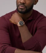 Fossil Blue GMT Rose Gold-Tone Stainless Steel Watch - Image 4