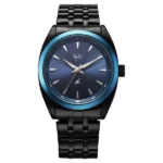 Fastrack Vyb Arcane Quartz Analog Blue Dial Black Color Metal Strap Watch For Guys
