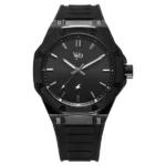 Fastrack Vyb Rebel Quartz Analog Black Dial Black Color Silicone Strap Watch For Guys