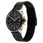 Fastrack Vyb Pioneer Quartz Analog Black Dial Black Metal Strap Watch For Guys - Image 2