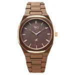 Vyb Hustler By Fastrack Quartz Analog Brown Dial Brown Metal Strap Watch For Guys