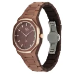 Vyb Hustler By Fastrack Quartz Analog Brown Dial Brown Metal Strap Watch For Guys - Image 2