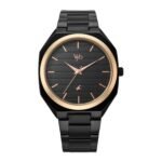 Vyb Horizon By Fastrack Quartz Analog Black Dial Black Stainless Steel Strap Watch For Guys