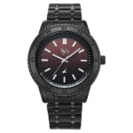 Vyb Quest By Fastrack Quartz Analog Multicoloured Dial Black Stainless Steel Strap Watch For Guys