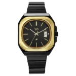 Vyb Pioneer By Fastrack Quartz Analog Black Dial Black Stainless Steel Strap Watch For Guys