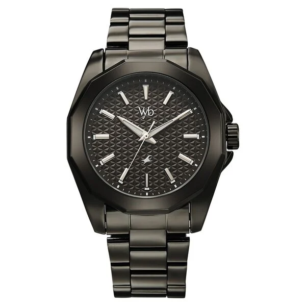 FV30040QM01W_1 Vyb Challenger By Fastrack Quartz Analog Grey Dial Grey Stainless Steel Strap Watch For Guys - Image 1