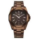 Vyb Challenger By Fastrack Quartz Analog Brown Dial Brown Stainless Steel Strap Watch For Guys
