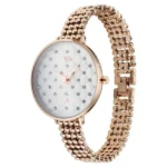 Vyb Iconique By Fastrack Quartz Analog White Dial Metal Strap Watch For Girls - Image 2