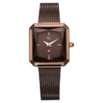 Fastrack Vyb Flare Quartz Analog Brown Dial Stainless Steel Strap Watch for Girls