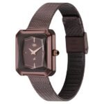 Fastrack Vyb Flare Quartz Analog Brown Dial Stainless Steel Strap Watch for Girls - Image 2