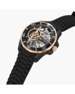 Kenneth Cole Automatic Black Dial Black Silicone Strap Watch For Men - Image 2