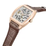 Kenneth Cole Automatic White Dial Leather Strap Watch For Men - Image 3