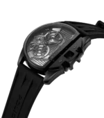 Police Quartz Multifunction Black Dial Black Silicon Strap Watch For Men - Image 2