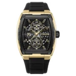 Police Quartz Multifunction Black Dial Black Silicone Strap Watch for Men