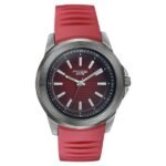 Sonata Poze Quartz Analog Red Dial Plastic Strap Watch For Men