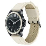Sonata Poze Quartz Analog Black Dial Beige Silicone Strap Watch For Men - Image 2