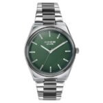 Sonata Poze Quartz Analog Green Dial Two Toned Metal Strap Watch For Men