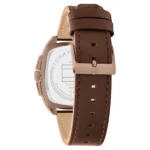 Tommy Hilfiger Quartz Multifunction Green Dial Brown Leather Strap Watch for Men - Image 3