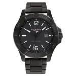 Tommy Hilfiger Quartz Analog Black Round Dial Black Stainless Steel Strap Watch For Men